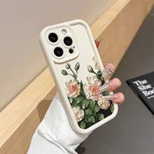 A Stylish Artistic Floral Phone Case, Compatible With Apple  Models 6/7/8/X/Xs/Xr/Xs Max/11/12/13/14/15/16 Pro,Suitable For 17/17 Air/17 Pro/17 Pro Max/16 Pro Max/15 Pro Max/14 Pro Max/13 Pro Max/12 Pro Max/11 Pro Max , Compatible With Samsung Galaxy Series A54/A53 - màu đen - Xem 6