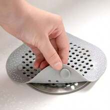 PC Drain Hair Collector With Suction Cup, Durable Silicone Square Shower Drain Cover, Anti-Clog Sink Strainer Floor Cover, Hair Drain Filter For Shower, Suitable For Bathroom, Tub And Kitchen, Bathroom Tools, Four Seasons Bathroom Decor