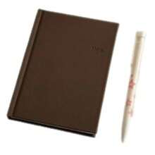 1 pieza Libreta A6 rosa con diseño de fresa y chocolate, planificador de diario minimalista para estudiantes - A6 - Ver 5