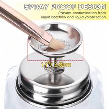 6Oz / 180ml Glass Push Down Pump Dispenser With Cover, Acetone Pump Dispenser Alcohol Dispenser Push Down, Nail Polish Remover Dispenser Bottle Push Down Hand Pumping Press Container - 1 cái - Hình vuông - Xem 2