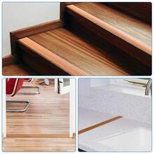 1pc 5cm/1.96in Peel And Stick Floor Transition Strips, Self-Adhesive Wood Grain Flooring Edge Trim, Easy To Cut Edge Sealing Tape - Ideal For Seamless Indoor Wall And Subfloor Decor, Gap Coverage, For Home And Construction Projects, Multi-Purpose Wood Grain Surface - Multicolor - View 7