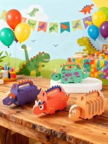 6 件 3D 恐龙迷你礼盒、生日派对礼品包装盒糖果盒、新奇礼品盒、婴儿淋浴装饰、生日装饰、生日礼物派对回礼、恐龙派对装饰