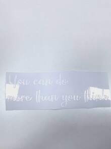1/2Pcs Inspirational "You Can Do More Than You Think" Mirror Decal Set – Gloss Wall Sticker | Self-Adhesive Motivational Empowerment Quote, Home Decor Accessory For Bathroom & Bedroom - Multicolor - View 14