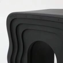 YUNRUX Mesa auxiliar creativa, mesa auxiliar para sofá, mesa de noche - Negro - Ver 6