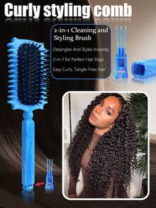 This Curly Hair Styling Wet Brush Features Soft Bristles That Effectively Detangle Curly Hair And Reduce Pulling, Helping To Keep Curls In Place. The Round Brush Design Makes It Suitable For Both Men And Women.