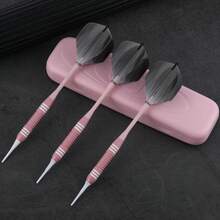 3 piezas Juego de dardos de punta blanda rosa precisa - Dardos de acero de alta calidad, dardos de alta calidad para principiantes y uso doméstico, adecuados para competiciones y profesionales, 3 dardos/paquete, regalo perfecto para Navidad, Acción de Gracias, San Valentín, cumpleaños y otras festividades, dardos para regalar, competiciones profesionales, estilo clásico, artesanía premium