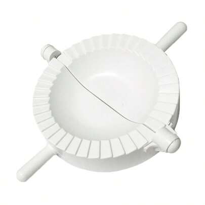 1个多功能塑料手动饺子模具 - 饺子压模和馅饼模具，自制饺子/韭菜馅饼/糕点成型工具，必备厨房小工具，易于使用且不粘