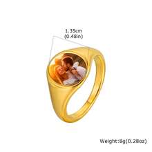 1 chiếc nhẫn đôi bằng thép không gỉ hình trái tim/tròn nhiều màu sắc, khắc ảnh theo yêu cầu, quà tặng thời trang, có thể khắc ngày tháng, nhẫn đôi, quà kỷ niệm, trang sức, bạn gái, mẹ, sinh nhật, bạn thân, quà Giáng sinh, thời trang, mùa thu, giản dị, cổ điển, tối giản, cá nhân hóa, độc đáo, quà tặng lý tưởng cho bạn gái, mẹ, gia đình, bạn bè. - Vàng - Xem 16