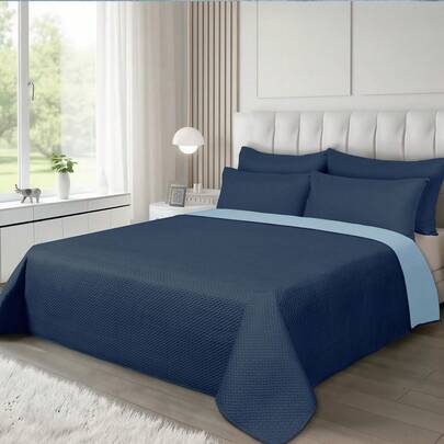 SERAPHINEX Juego De Funda De Almohada Y Edredón De Aire Acondicionado Bicolor, Incluye 1 Edredón Y 1/2 Fundas De Almohada, Hecho Con Un Suave Y Cómodo Proceso De Relleno, Diseño Transpirable Para Mantener La Frescura Y Comodidad, Se Integra Fácilmente En Cualquier Decoración De Dormitorio