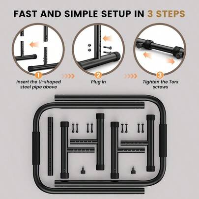Dip Station With Safety Connecting Rod,Functional Heavy Duty Dip Stands Fitness Workout,Dip Bars For Home,Supports...