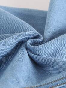 2件套女童休闲Y2K复古风荷叶边吊带背心和破洞牛仔裤套装，适合公园、旅行、海滩、生日派对、街头摄影、春夏穿着。 - 中等水洗藍 - 查看 11