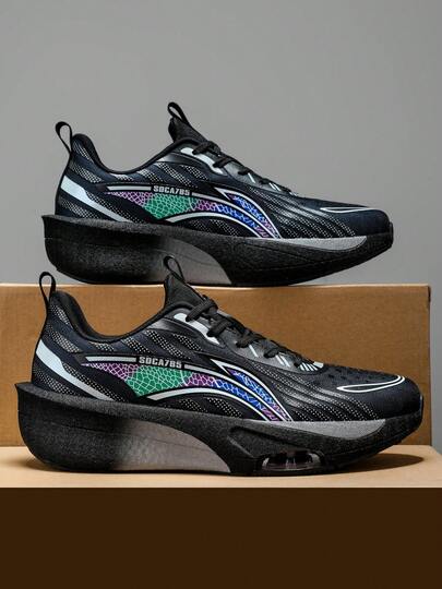 男士户外跑步鞋 - 轻便减震运动休闲鞋，适合所有季节，健身、慢跑皆宜，系带设计，舒适鞋面，稳定鞋跟提供流畅的跑步缓冲，轻便外底具有耐用的抓地力，适合青少年和成人，简约风格，支撑性鞋垫，穿着舒适，是积极生活方式的必备之选。