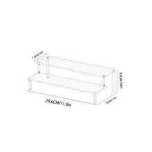 1套亚克力1-4层桌面展示架，可用于展示纸杯蛋糕、香水、手办、盲盒等，透明梯形收纳柜 - 白色 - 查看 14