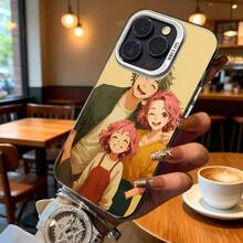 Funda de Teléfono Color Claro Diseño de Retrato Familiar de Dibujos Animados Para  14 Pro Max  13  Galaxy S23 S22 Opción de Regalo Ideal Para Todas las Temporadas - Negro - Ver 6
