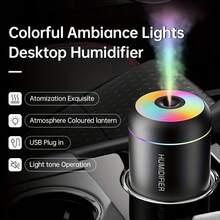 Mini Humidifier And Essential Oil Diffuser - Bedroom, Office, Car Use With Cool Mist Technology, Quiet High Mist Volume And LED Night Light - Compact And Portable Design For Home And Work - trắng - Xem 4