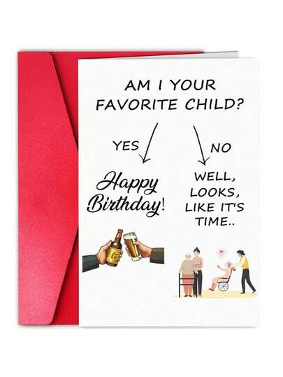 1Pc Funny Dad Birthday Card, Happy Birthday Card Gifts For Dad From Son Daughter, Birthday Decorations Ideas For Father
