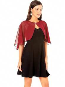 Women's Pink Chiffon Shawl With Pearl Decor, Lightweight Shawl For Spring, Summer, Autumn, Suitable For Bridal And Daily Wear