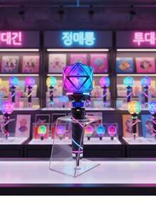 Kpop应援棒展示架 - 高强度亚克力材质，高度可调节，坚固底座，专为K-Pop粉丝设计，适用于应援棒、荧光棒等，可作为派对游戏配件、荧光棒支架、K-Pop应援棒收纳架，可调节高度，适用于各种K-Pop应援棒，可用于收藏展示和整理，适用于派对游戏、圣诞节、家居装饰等场合，尤其适合粉丝使用。 - 透明色-1pc - 查看 10