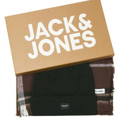 Jack & Jones Pack Bufanda y gorro Jack&Jones Frost marrón para hombre