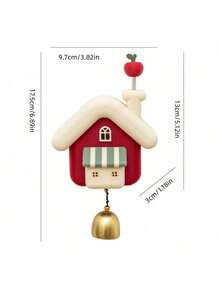 1pc Creative Cute 3D Tree House Fridge Magnet, Cartoon Magnetic Sticker With Bell, Suitable For Office Whiteboard, Dishwasher, Pegboard, Kitchen, Home Decor, Fun Gift, Birthday Gift, New Year Decoration, Valentine's Day Gift