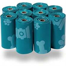 Best Pet Supplies, . Best Pet Supplies Bolsas para excrementos de perro, resistentes a desgarros y bolsas de basura para perros con tecnología de plástico de vida controlada d2w, paquete de 240, azul (sin aroma)(Turquesa 150 Bags) - Multicolor - Ver 2