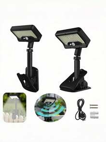 2025年新款上市，户外太阳能灯，方便超亮夹式太阳能灯，适用于户外露营、室内应急照明、庭院、围栏、花园、车间维护等多种场景。 - 彩色 - 查看 11