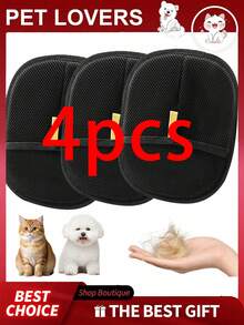 宠物毛发去除手套，3 件静电宠物毛发去除器，高效宠物毛发美容手套，可重复使用的猫狗毛发去除器，适用于沙发、窗帘、地毯 - 彩色 - 查看 16