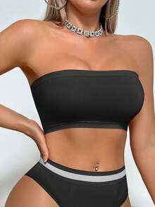 2pcs Women's Simple Wireless Seamless Bras, Comfortable Soft Sleep Bras - Multicolor - View 7