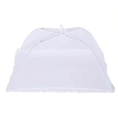 Bộ 3/2/1 tấm phủ thức ăn ren trắng, dạng dù gấp gọn, chống bụi, chống ruồi, có lưới che thức ăn, có thể tái sử dụng cho bàn ăn, nhà bếp, dã ngoại, tiệc nướng BBQ, tiệc tùng.