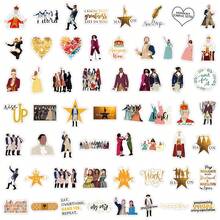 Conjunto de 55 adesivos de grafite do musical Hamilton, ideais para garrafas de água, laptops, celulares, skates, guitarras, malas, álbuns de recortes, capacetes e decoração de festas. - Damasco - Ver 6