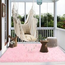 Area Rugs For Living Room, Large Fluffy Pink Rug For Bedroom, Soft Shag Shaggy Fuzzy Carpets For Boys And Girls Dorm Room Home Decor - Pink - View 8