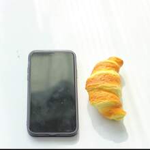 1pc Soft Slow Rebound Bread Food Prop Model Croissant Bread, PU Material Sample Display