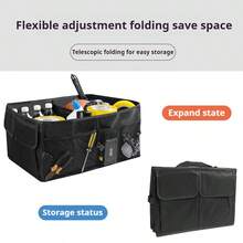 1 hộp đựng đồ ô tô dung tích lớn, hộp đựng đồ có thể gấp gọn cho cốp xe ô tô/xe tải - màu đen - Xem 8