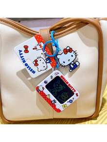 Llavero con tablero de dibujo de Hello Kitty de Sanrio - Llavero oficial con diseño de graffiti de dibujos animados, con tablero de mensajes borrable con revestimiento especial (escribible y lavable), material duradero de PVC ABS y cierre de langosta , accesorio creativo DIY para bolsos, llaves, teléfonos, mercancía de personaje Kawaii, regalo perfecto para fans de Sanrio y adolescentes - Multicolor - Ver 3