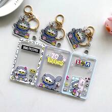 Kpop Cartoon Shaped Transparent Card Cover, Backpack Pendant, Bag Accessories, ID Card Game Card Protective Cover, Acrylic Material - Multicolor - View 4