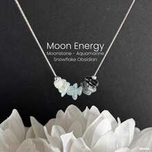 Moon Energy Bracelet Is Handcrafted From Natural Snowflake Obsidian And Aventurine To Heal And Relieve Stress, And Balance Emotions. It's A Perfect Everyday Gift For Women.