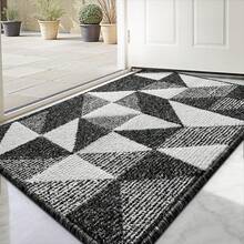 Sour Lemon Waterproof All-Season Door Mat, Low Profile Front Door Mat, Easy Clean Patio Mat, Dirt Trapping Door Mat Outside Entrance, Non-Slip Door Mat Indoor Entrance, Patio, Porch, Stain And Fade Resistant - 黑灰色 - 查看 13
