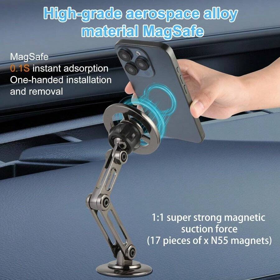 UTEBIT Car Phone Holder For 360° Adjustable Car Phone Mount Phone Holders Cell Phone Holder Clip Car Accories For IPhone 16 15 14 13 Pro Plus Max For Android And All Smartphonescar Acessesories, Car Acessesories Women, Car Essentials, Home Accesssories, Christmas Decrotions - MagsafeCarMount - Xem 1