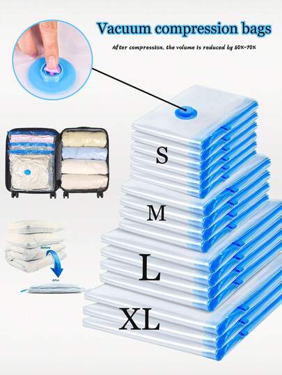 9 sacchetti per la conservazione sottovuoto, sacchetti da viaggio sottovuoto, accessori da viaggio, sacchetti per la conservazione sottovuoto in PVC trasparente, dimensioni multiple, sacchetti per la conservazione degli indumenti di grandi dimensioni per la casa, accessori per crociere, sacchetti per lo stoccaggio salvaspazio, sacchetti per la conservazione sottovuoto, articoli da viaggio essenziali, dotati di pompa manuale per l'aria, sacchetti per la compressione, per indumenti, biancheria da letto, cuscini, coperte, sacchetti per la conservazione degli indumenti autunnali/invernali per la casa, decorazioni per la camera da letto, decorazioni autunnali