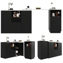 Bars & Wine Cabinets - Black + MDF - View 2