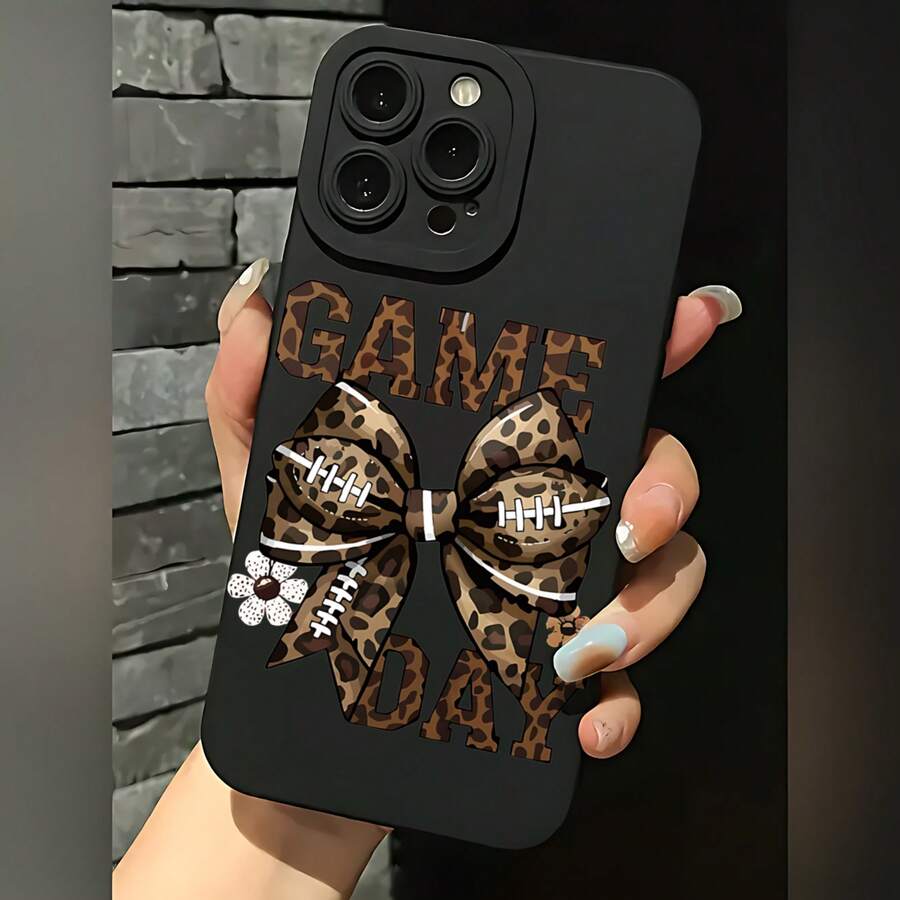 2026 nueva funda de teléfono mate, funda de teléfono con diseño de estampado de leopardo y lazo de fútbol para 17 15 Pro Max 17 14 17 13 Galaxy S23 S22 S21 protector de teléfono funda de pareja regalo para él y ella regalo de vacaciones - Azul Klein - Ver 1