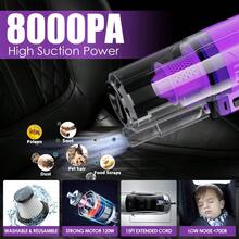 17PCS Car Cleaning Kit, Purple Car Interior Detailing Kit With High Power Handheld Vacuum, Detailing Brush Set, Windshield Cleaner, Cleaning Gel, Complete Auto Accessories For Women Gift - 紫色 - 查看 2