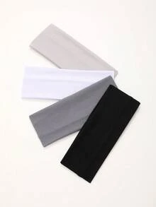 4pcs/Set Unisex Wide Sports Headbands, Easy Wear, Non-Slip, Absorb Sweat, Elastic & Soft Material, Suitable For Yoga, Running, Gym,Hair Accessories,Turban Headband, Sweatband, Hairband Fall Winter Hair Band For Vacation Outfits Woman Elegant Scarf Women Bandanas Soft Headwrap - Multicolor - View 8