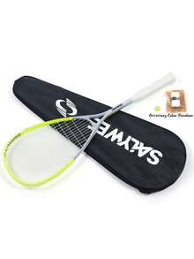 SALYWEE 碳纤维壁球拍，超轻，14/19线床设计，增强操控性——适合初学者，节日送给壁球爱好者的礼物，球拍设计时尚，碳纤维材质，附赠球拍包 - 彩色 - 查看 12