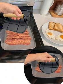 1pc, Hamburger Press, Heavy Duty Burger Press With Heat Resistant Handle, Cast Iron Grill Press, Sandwich Press, Round Burger Smasher For Griddle, Meat Press, BBQ Grilling Accessories, Kitchen Accessories Kitchen Accessories - View 4