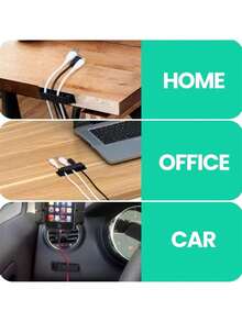 Eight Hole Single (Conventional Adhesive) Wire Fixing Clip - Self-Adhesive Wire Organizer