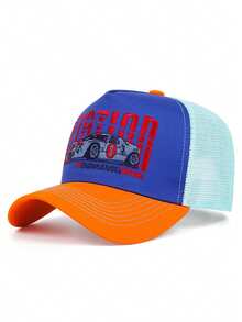 2026新款时尚透气网眼帽，汽车标志刺绣独特创意卡车帽，街头嘻哈风格户外日常通勤装饰帽，男女通用休闲运动遮阳帽，滑板帽 - STATION跑車 - 查看 16