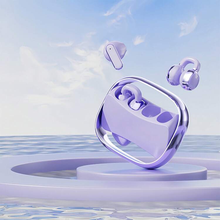 2 piezas de auriculares, estilo intrauricular + tipo clip, adecuados para todos, apariencia versátil diaria, diseño de moda, compatible con carga Tipo-C para múltiples dispositivos, batería de larga duración - Disponible en varios colores. - Añade 12