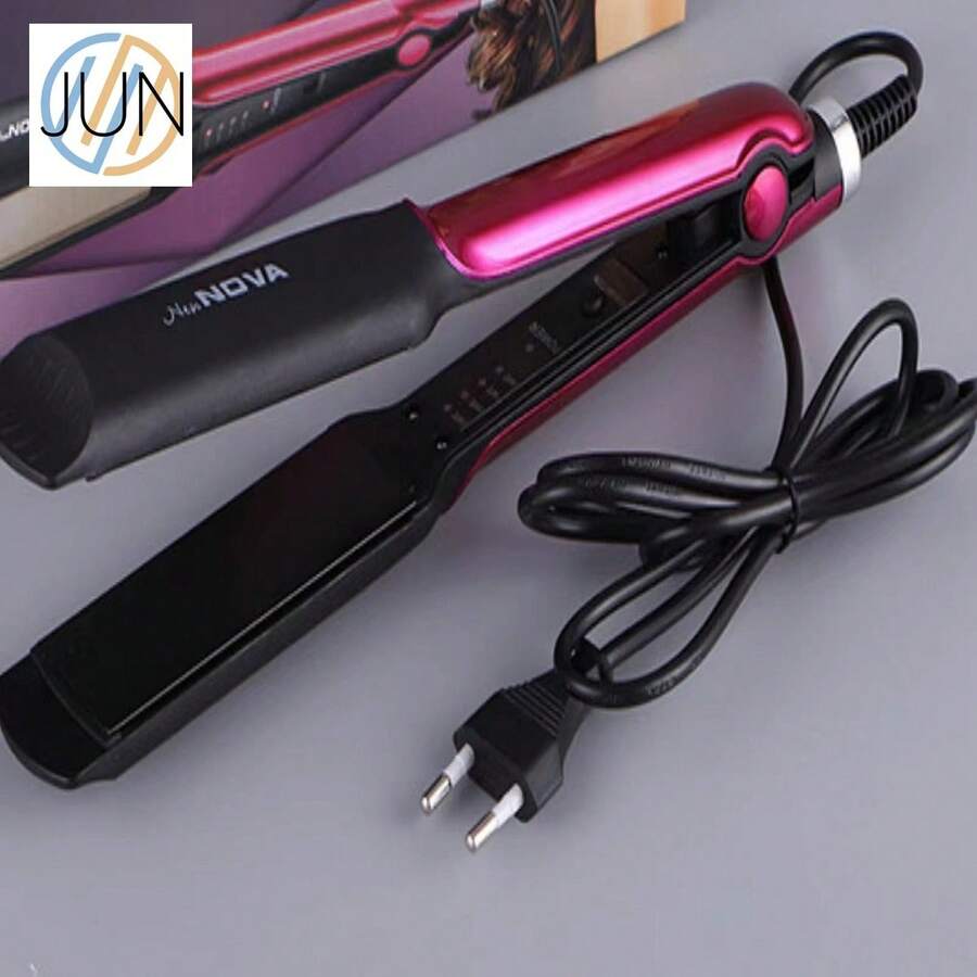 Dual-Purpose Curling And Straightening Hair Bar With Negative Ions For Big Volume - Random Color Shipping - Multicolor - View 1