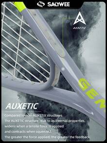 SALYWEE 碳纤维壁球拍，超轻，14/19线床设计，增强操控性——适合初学者，节日送给壁球爱好者的礼物，球拍设计时尚，碳纤维材质，附赠球拍包 - 彩色 - 查看 5